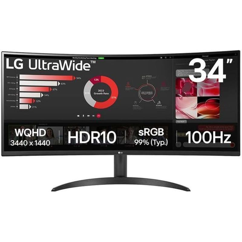 LG UltraWide 34WR50QK Monitor 34 QHD VA Curved 100Hz 5ms