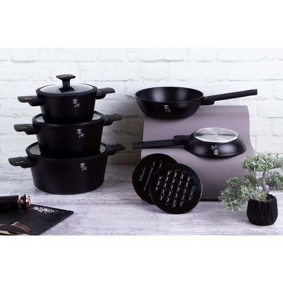 Σετ Μαγειρικά Σκεύη BERLINGER BH-7081 10 τμχ Ανθρακί image 2
