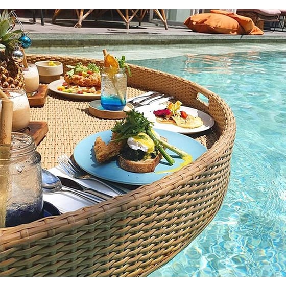 Δίσκος Πισίνας Floating Breakfast 80 cm Στρογγυλός - Μπεζ image 2