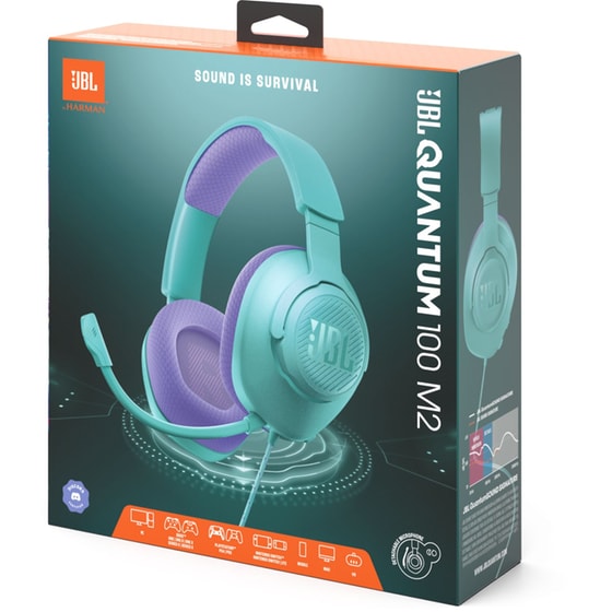JBL Quantum 100M2 Gaming Ενσύρματα Ακουστικά 3.5mm - Cyan image 8
