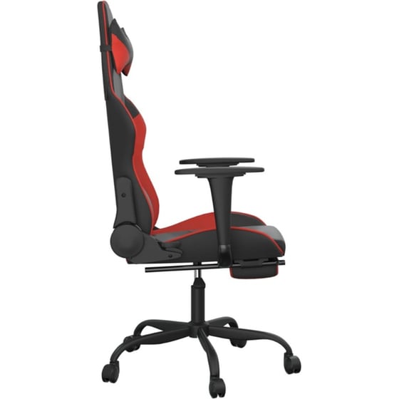 Καρέκλα Gaming VIDAXL 3143654 με Υποπόδιο από Τεχνητό Δέρμα - Μαύρο / Κόκκινο image 1