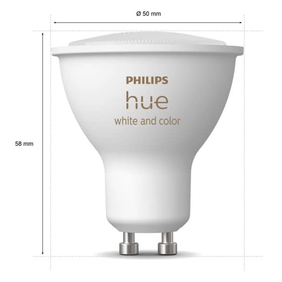 Έξυπνη Λάμπα Philips Hue WCA 5.7W GU10 2 τμχ - Λευκό & Πολύχρωμο image 1