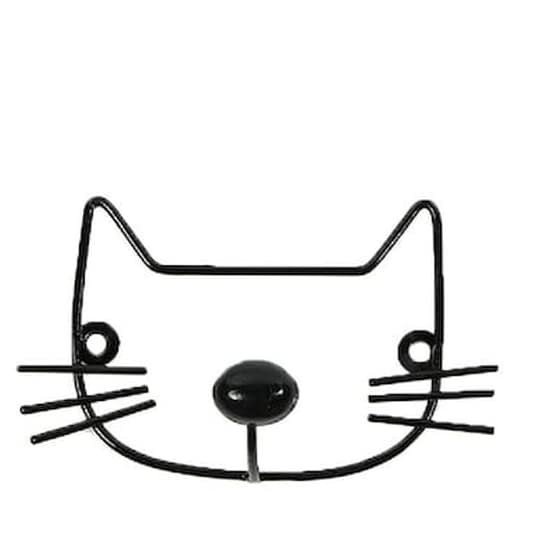 Minene Μεταλλικη Κρεμαστρα Τοιχου Black Cat - 18316011190 image 0