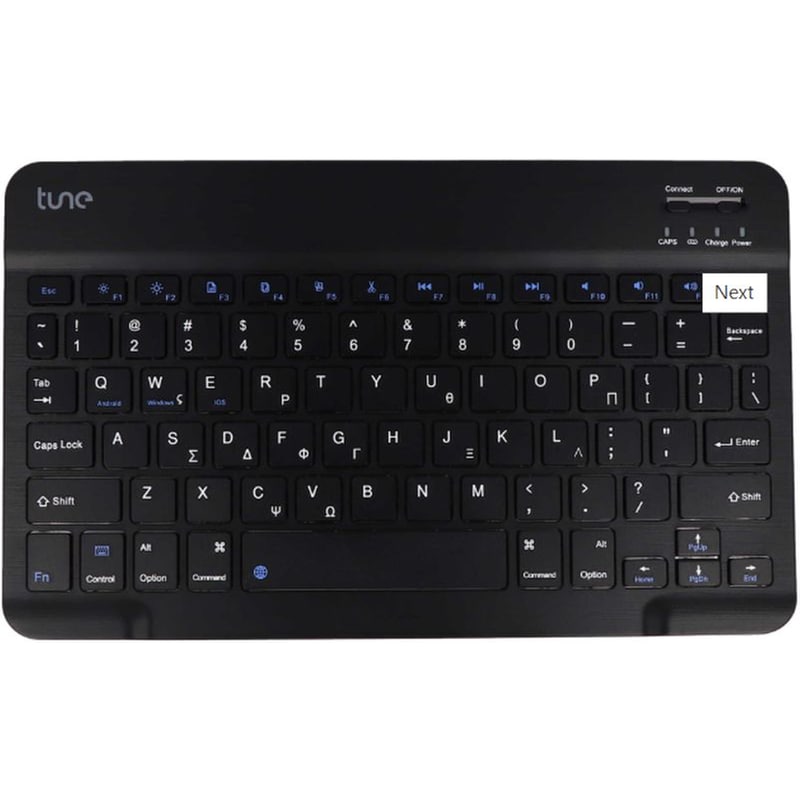 TUNE Tune TEBKBLK Ασύρματο Bluetooth Μηχανικό Πληκτρολόγιο Μαύρο (US)