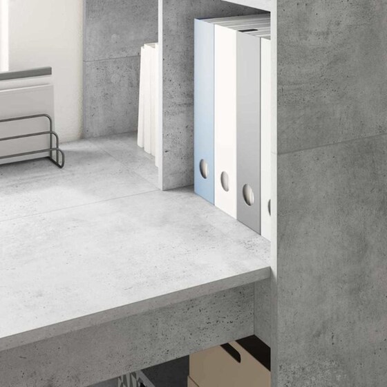 Γραφείο VidaXL από Επεξεργασμένο Ξύλο 122x67x145 cm - Γκρι Σκυροδέματος image 2