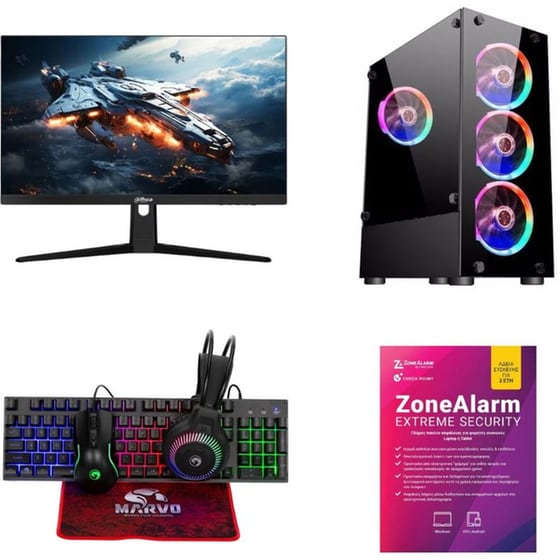 Bundle Desktop Vengeance (Ryzen 5-5600G/8GB/240GB SSD/Radeon Vega 7 Graphics/FreeDOS) + Dahua Gaming Monitor 27'' FHD IPS 180Hz 0.5ms + Σετ Gaming 4 in 1 CM416 + Antivirus Checkpoint image 0