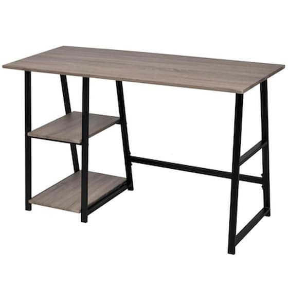 Γραφείο Μελέτης VidaXL από MDF 120x50cm - Φυσικό/Μαύρο image 3