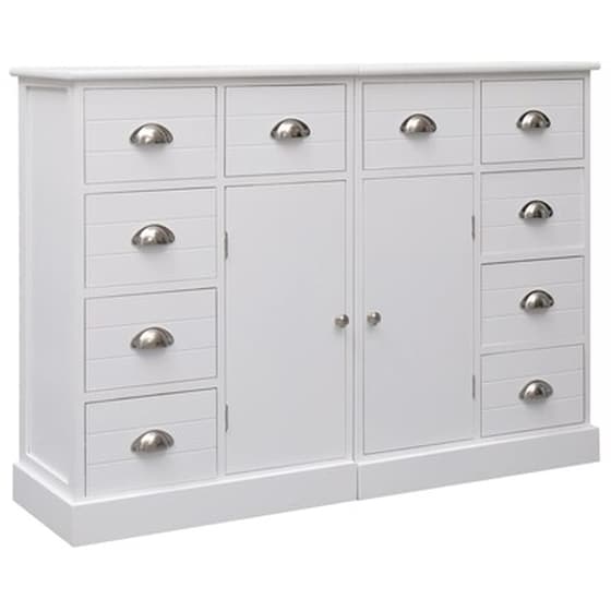 Vidaxl Μπουφές Με 10 Συρτάρια Λευκός 113 X 30 X 79 Εκ. Ξύλινος image 0