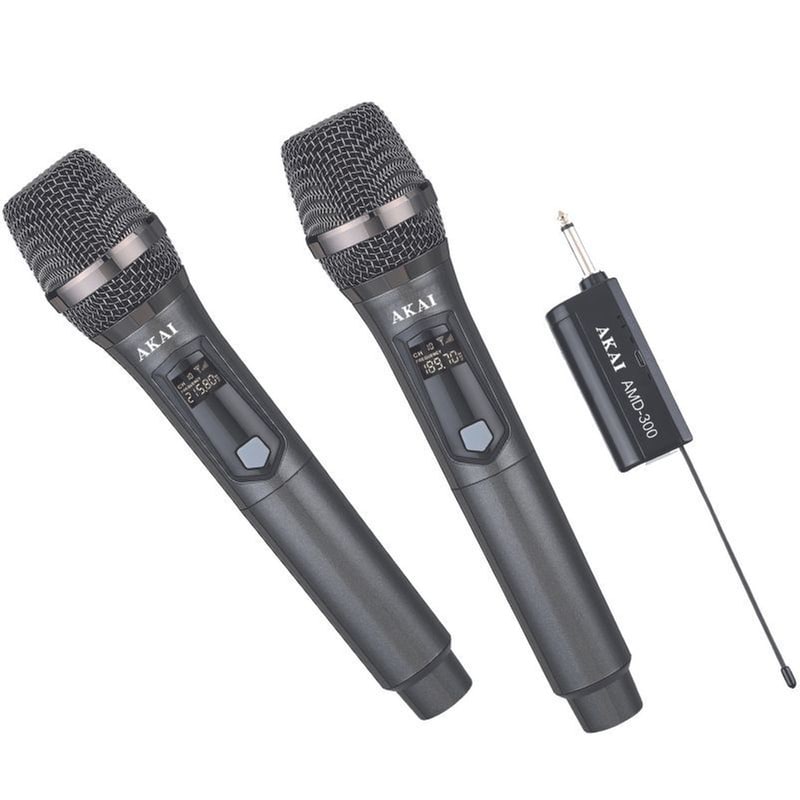 Μικρόφωνα Επαγγελματικά Akai AMD-300 2τμχ - Μαύρα