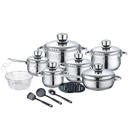 Σετ Μαγειρικά Σκεύη ROYALTY LINE Rl-1802 18 τμχ Inox