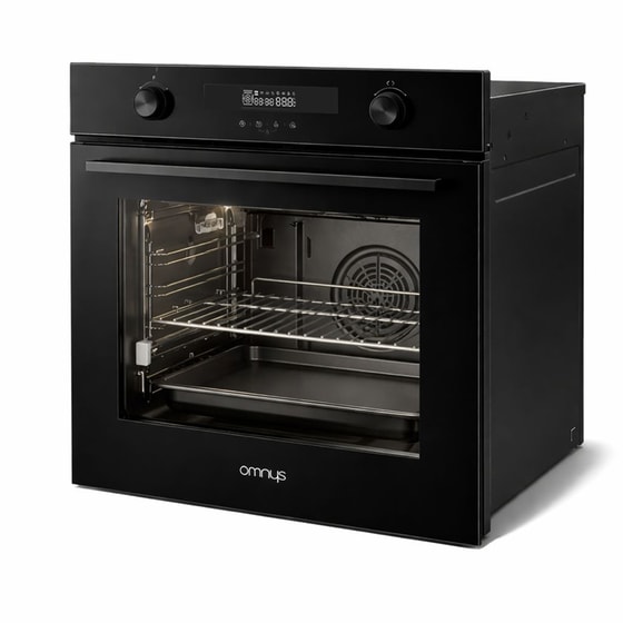 OMNYS OV7213DPBL 72 Lt Μαύρο Εντοιχιζόμενος Φούρνος Άνω Πάγκου image 1