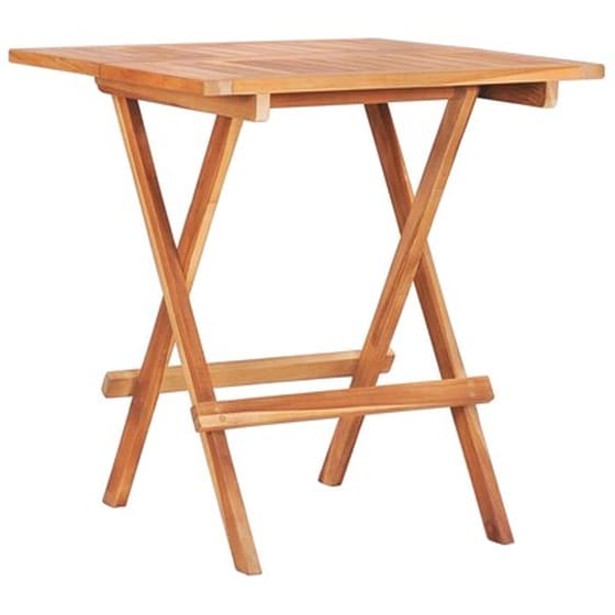 Vidaxl Σετ Επίπλων Mπιστρό 3 Τεμ. Μασίφ Ξύλο Teak Με Μπλε Μαξιλάρια image 3