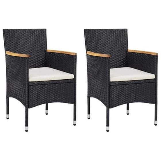 Vidaxl Σετ Τραπεζαρίας Κήπου 3 Τεμαχίων Μαύρο image 2