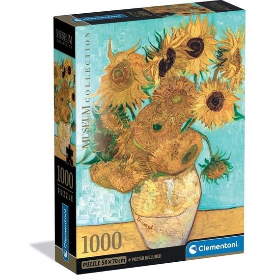 Παζλ Clementoni Museum Collection Vincent van Gogh: Βάζο με 15 Ηλιοτρόπια (1000 Κομμάτια) image 0