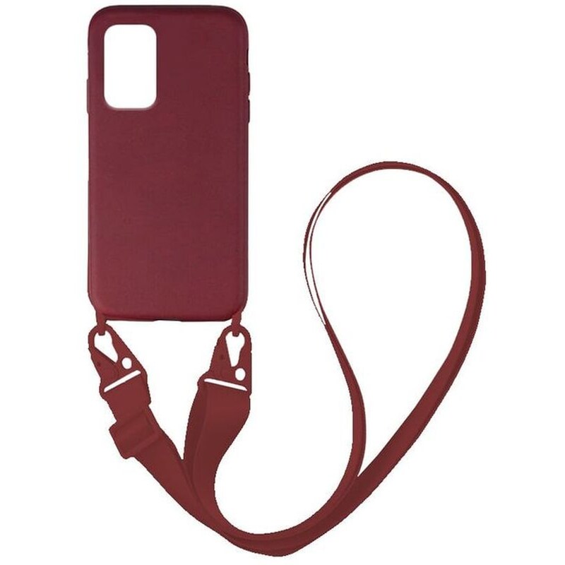 Θήκη Samsung Galaxy A72 4G - Sonique Carryhang Liquid Silicone Strap - Μπορντό