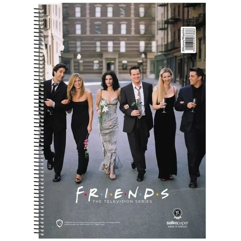 Salko Paper Σπιράλ Τετράδιο Ριγέ Β5 3 Θεμάτων Friends S73831