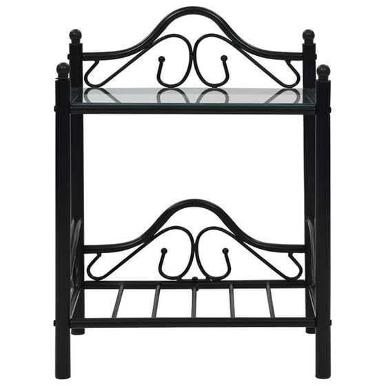 Κομοδίνο Vidaxl Μεταλλικό 45x30.5x60 cm - Μαύρο image 2