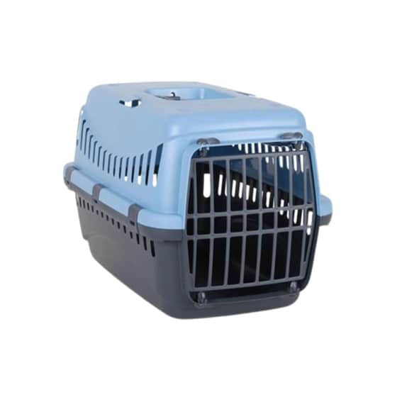 Κλουβί Μεταφοράς Για Σκύλο Και Γάτα - Γκρι/Μπλε image 0