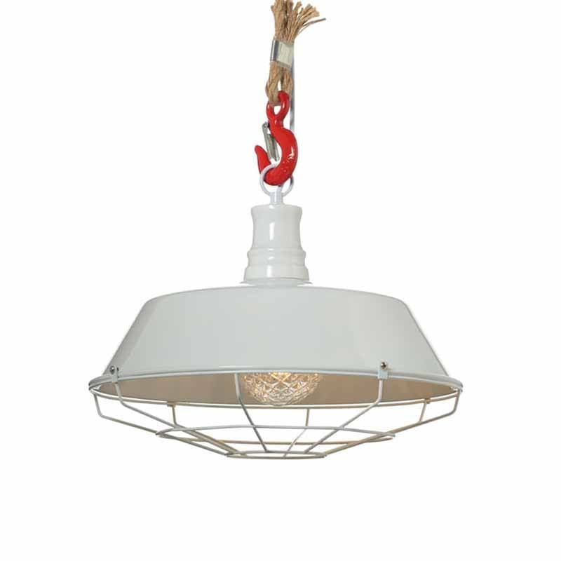 ACA DECOR Φωτιστικό Οροφής Μονόφωτο Aca Whooper Od8039wh Μεταλλικό 36x36x28 cm - Λευκό/Κόκκινο