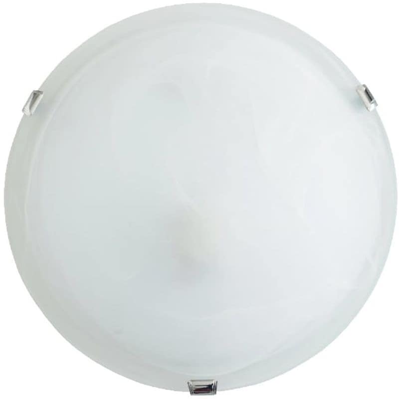 ACA DECOR Φωτιστικό Πλαφονιέρα Aca Albatre Xd01400w Γυάλινο - Λευκό