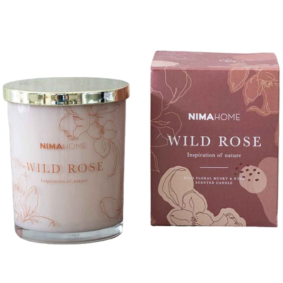 Αρωματικό Κερί Nima 160gr - Wild Rose image 0