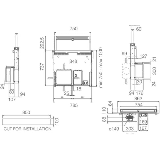 ELICA GETUP BL MAT/A/90 90 cm Μαύρο Απορροφητήρας Πάγκου image 5