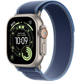 Apple Watch Ultra 3 GPS + Cellular 49mm Natural Titanium Case with Blue/Bright Blue Trail Loop - M/L