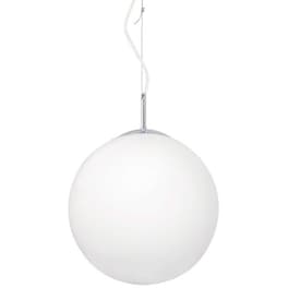 Φωτιστικό Οροφής Μονόφωτο Aca Luna από Γυαλί 25x25x25-120 cm - Λευκό