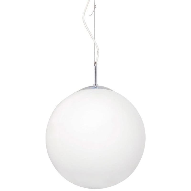 Φωτιστικό Οροφής Μονόφωτο Aca Luna από Γυαλί 25x25x25-120 cm - Λευκό