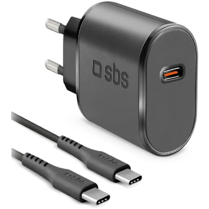 Σετ Φόρτισης Sbs 15W with cable Usb-C - Black