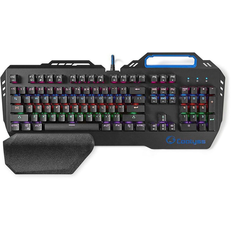 NEDIS Nedis gkbd400bkus Gaming Μηχανικό Ενσύρματο Πληκτρολόγιο RGB - Μαύρο (US)