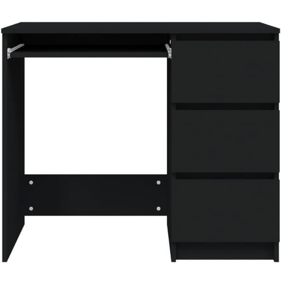 Γραφείο με Συρτάρια VidaXL από Μοριοσανίδα 90x45cm - Μαύρο image 3