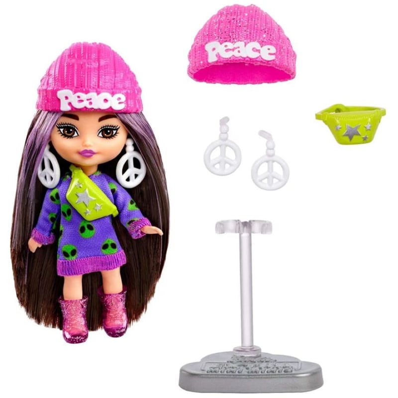 MATTEL Barbie Extra Mini-minis - Σκούφος Peace (HLN46)