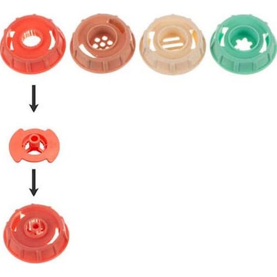 Σετ Πλαστελίνες Kruzzel Μηχανή Ζυμαρικών με 10 Βαζάκια και Εργαλεία image 4