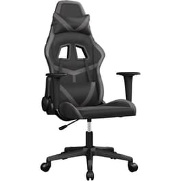 Καρέκλα Gaming VIDAXL 345427 με Ρυθμιζόμενα Μπράτσα από Τεχνητό Δέρμα - Μαύρο