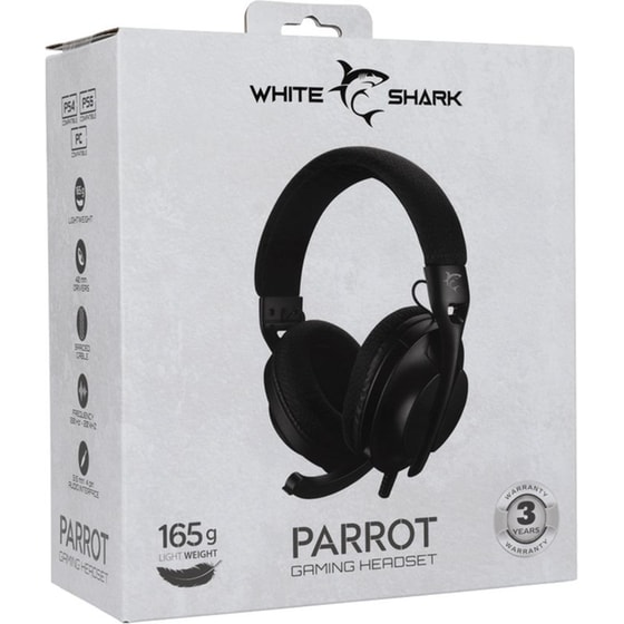 White Shark Parrot Gaming Ενσύρματα Ακουστικά 3.5mm - Μαύρα image 9