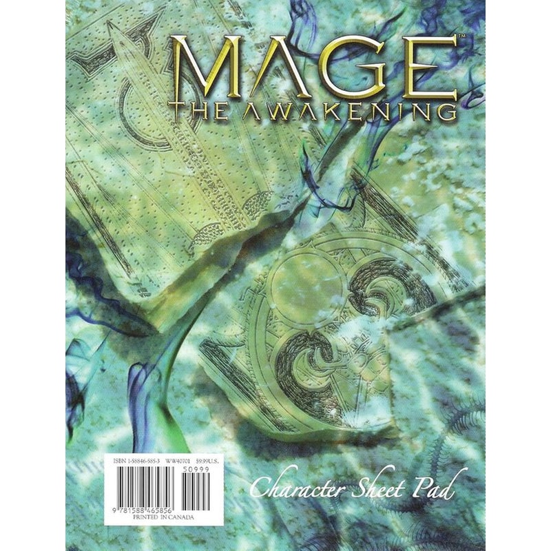 WHITE WOLF Mage The Awakening Char. Pad WHITE WOLF