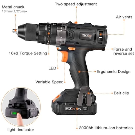 Tacklife Pcd04b Κρουστικό Σκαπτικό Μπαταρίας image 2