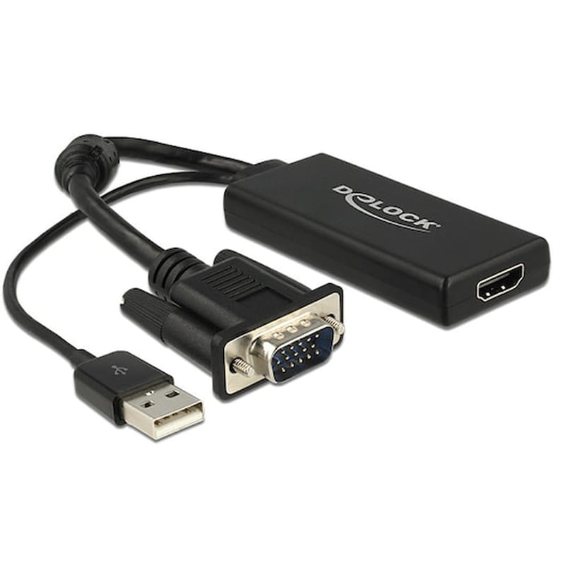 DELOCK Αντάπτορας Delock Vga D-sub15 + Usb To Hdmi