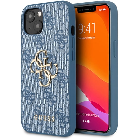 Guess “4g Logo Collection” Hard Case Pu Leather Θήκη Προστασίας Από Δερματίνη – Iphone 11 (μπλε – Guhcp13s4gmgbl) image 4