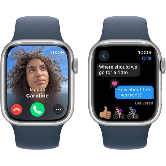 Apple Watch Series 9 Aluminium Silver GPS 41mm - Storm Blue Small/Medium image 5