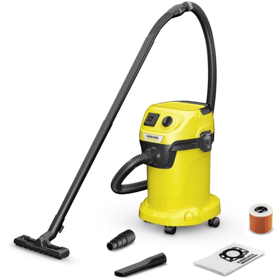 Σκούπα Υγρών και Στερεών KARCHER WD 3 P V-19/4/20 1000 W με Κάδο 19 L Κίτρινο image 0