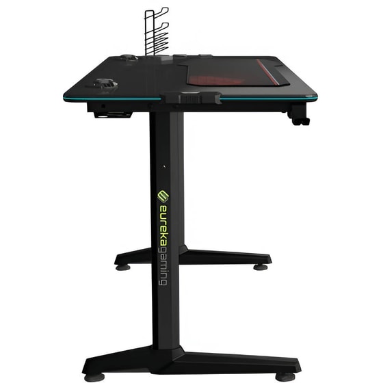 Γραφείο Gaming Eureka Ergonomic ERK-GIP-44B από Carbon Fiber 112x60cm - Μαύρο image 4