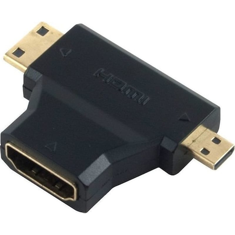 POWERTECH Powertech Adapter Hdmi 19pin Θηλυκό Σε Mini Hdmi Αρσενικό | Micro Hdmi Αρσενικό. Ada-h004