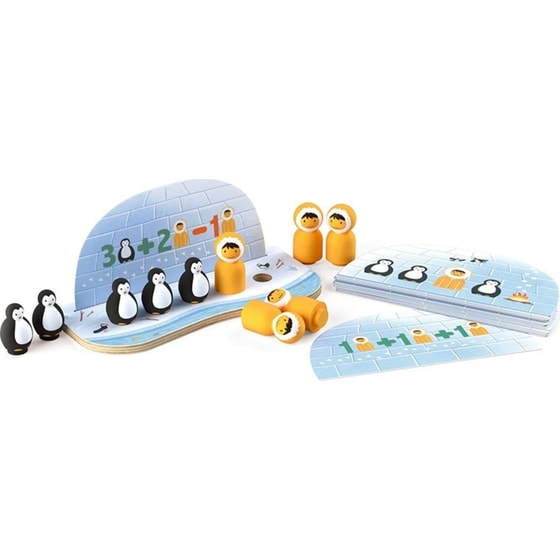 Djeco Ξύλινο Εκπαιδευτικό Παιχνίδι Αριθμητικής & Λογικής Ιγκλού Contigloo image 1