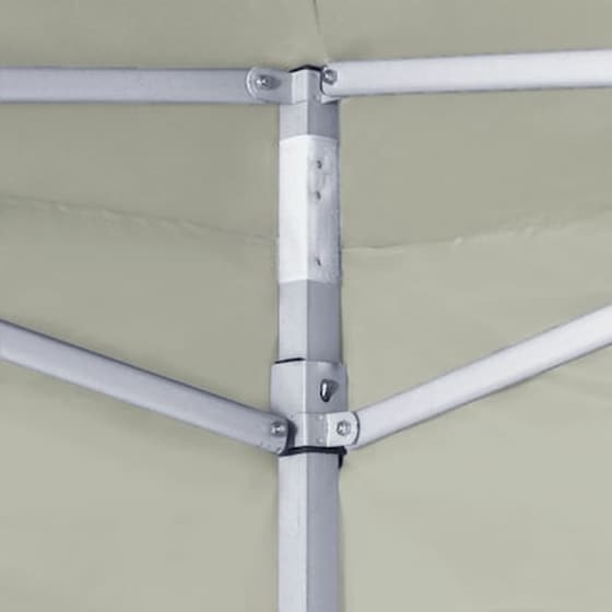 Κιόσκι Vidaxl Ατσάλι Πτυσσόμενο 2x2m - Κρεμ image 2