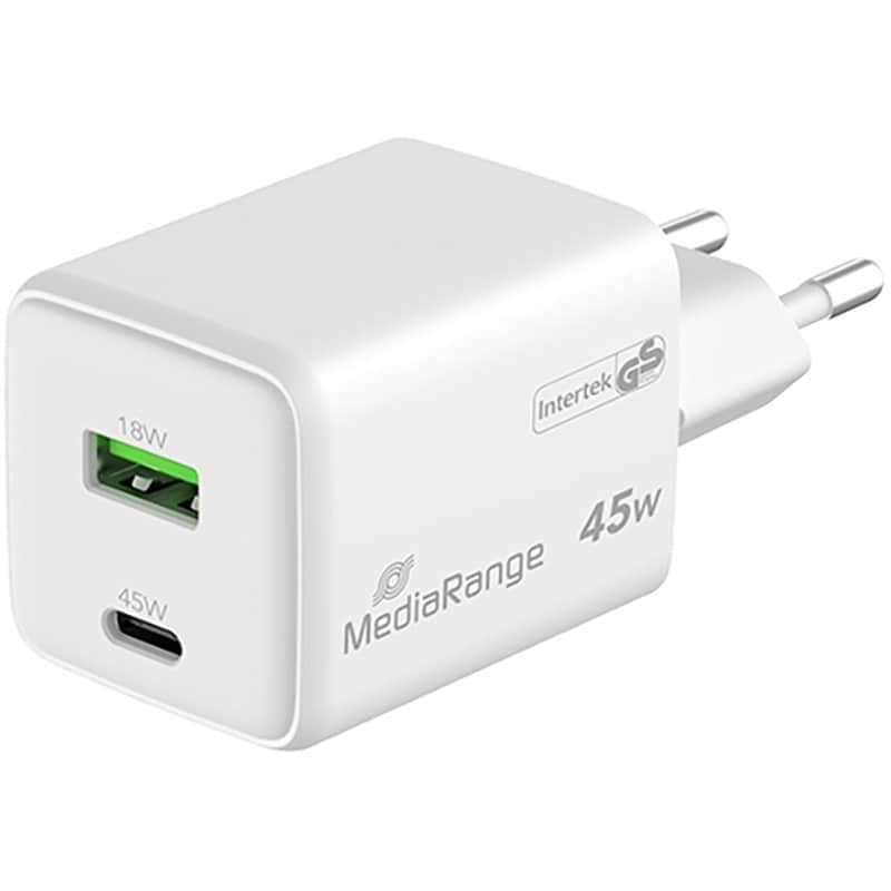 Φορτιστής Πρίζας Mediarange MRMA113-2 45W - White