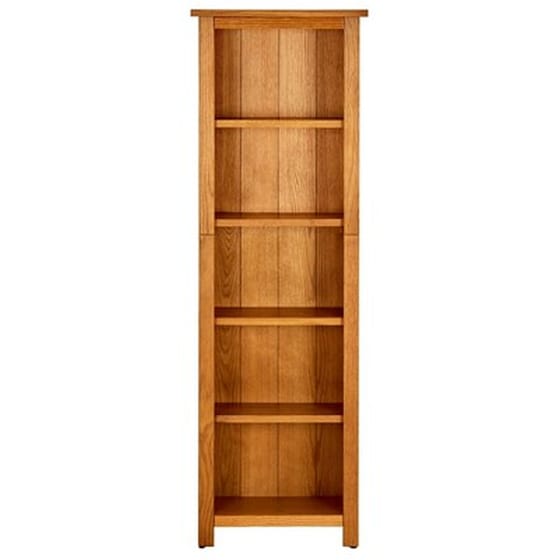 Βιβλιοθήκη VidaXL από Μασίφ Ξύλο Δρυός 45x22x140 cm - Καφέ image 2