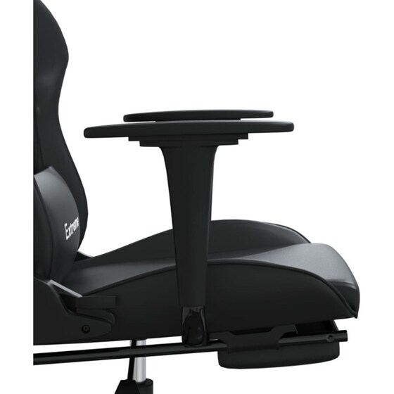 Καρέκλα Gaming VIDAXL 3143707 με Υποπόδιο από Τεχνητό Δέρμα - Μαύρη image 8
