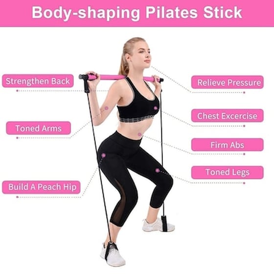 Όργανο Γυμναστικής για Ασκήσεις Πιλάτες Portable Pilates Studio - Ροζ image 1